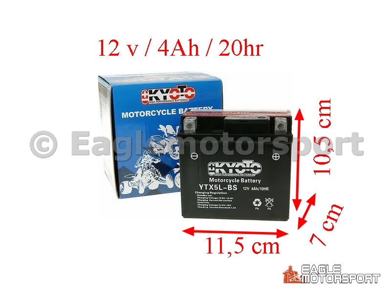 Batterij 12v 4ah (YTX5L-BS)